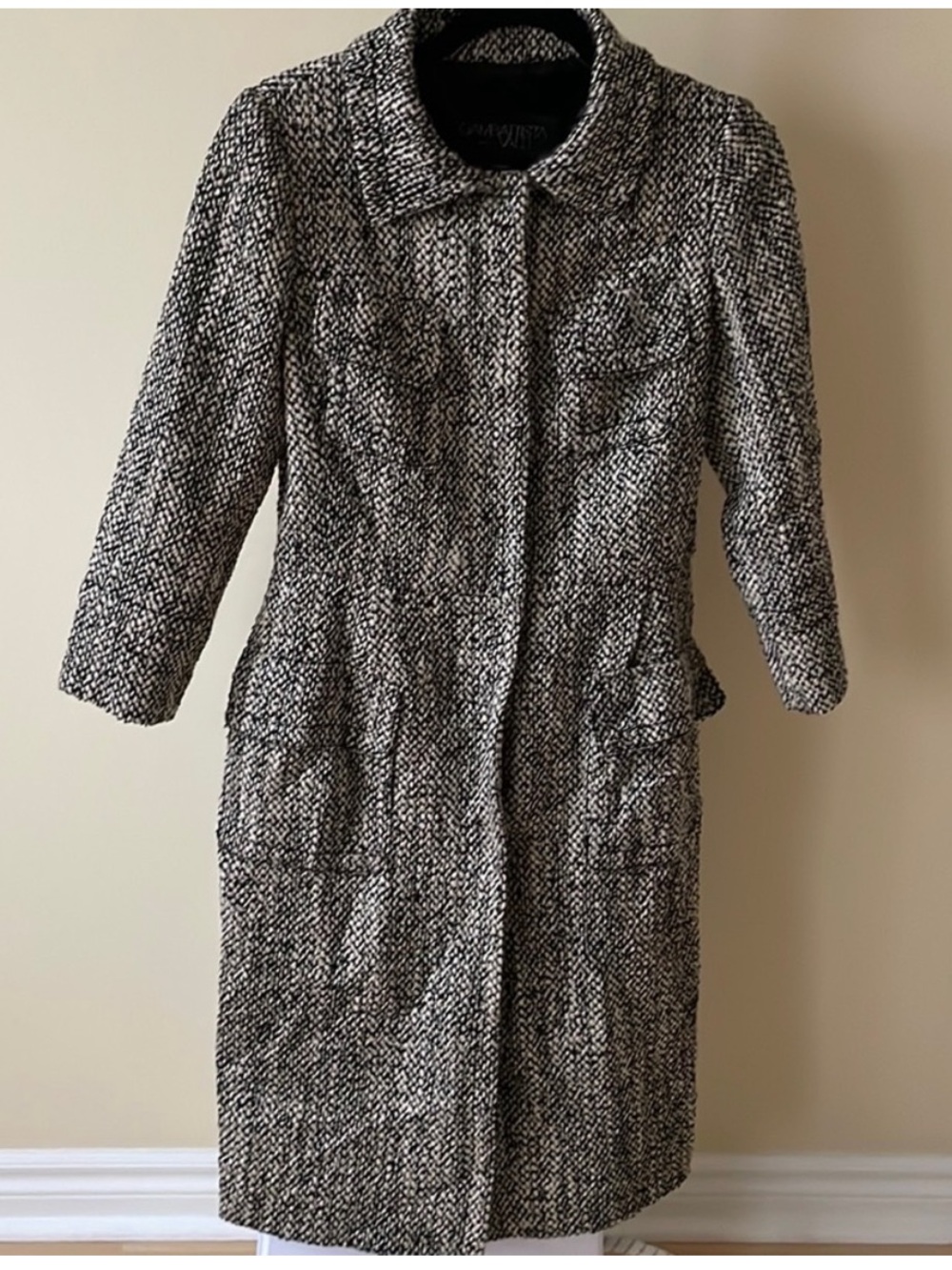 NWOT GIAMBATTISTA VALII tweed boucle wool coat, size S